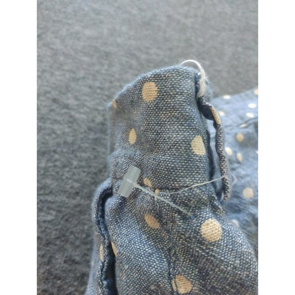 Old Navy Shorts Womens Sz 2 Blue Linen Shorties Polka Dot Everyday Short Shortys - Picture 12 of 12